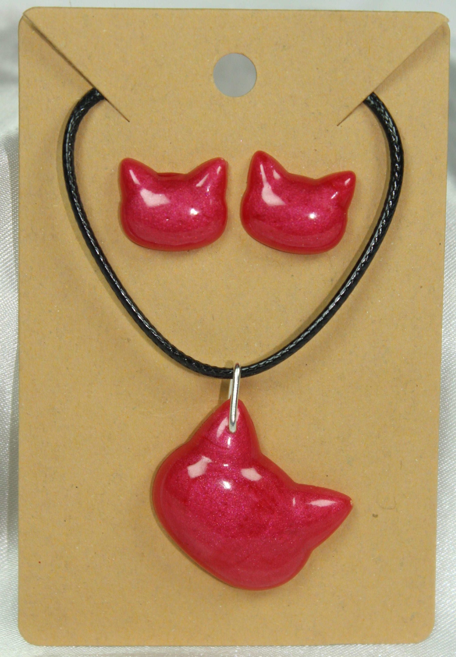 Cat Earrings and Necklace set